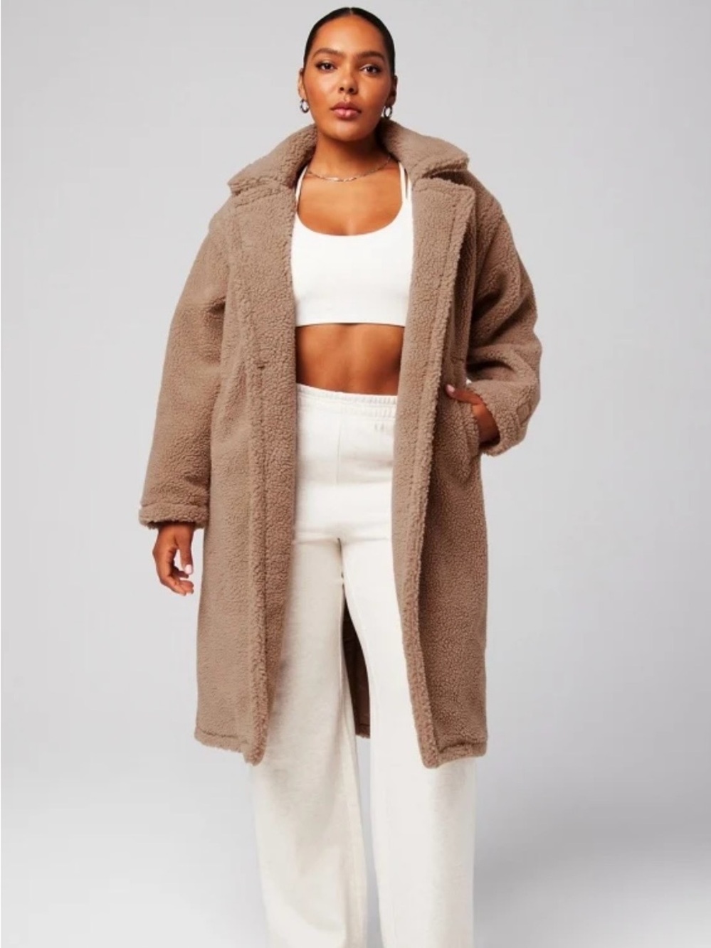 Fabletics teddy long coat Sz XXL NWOT